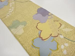 花葉模様織出し袋帯